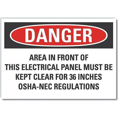 LYLE LCU4-0710-RD_10X7 DANGER SIGN 10 W X 7 H 0.001 THICK