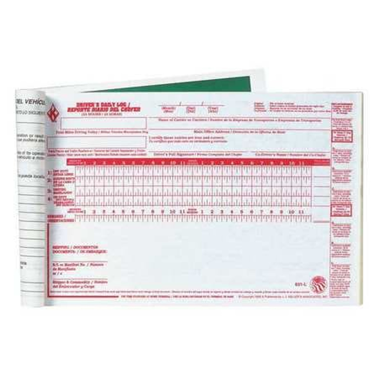 JJ KELLER 8581 BILINGUAL DRIVERS LOGBOOK WITH CARBON