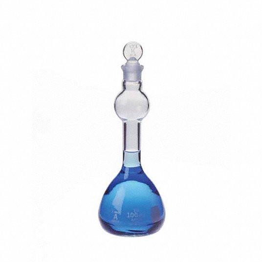 KIMBLE 28019-100 MIXING BULB STYLE FLASK 100ML CLEAR PK4