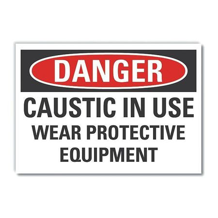 LYLE LCU4-0582-RD_7X5 CAUSTIC DANGER RFLCT LABEL,5 IN X 7 IN
