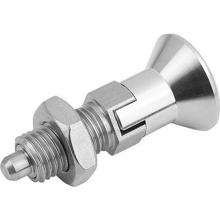 KIPP K0632.114903AJ SPRING PLUNGER 1/4 -28 STAINLESS STEEL