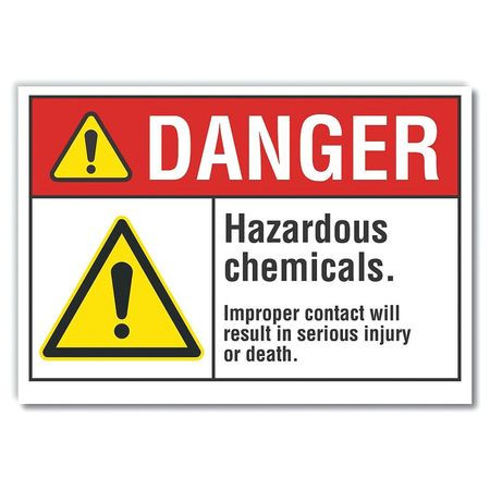 LYLE LCU4-0062-RD_5X3.5 DANGER SIGN 5 W X 3-1/2 H 0.001 THICK