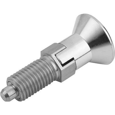 KIPP K0632.003308 SPRING PLUNGER M16X1.5 STAINLESS STEEL