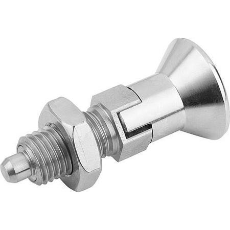 KIPP K0632.004903 SPRING PLUNGER M6X0.75 STAINLESS STEEL