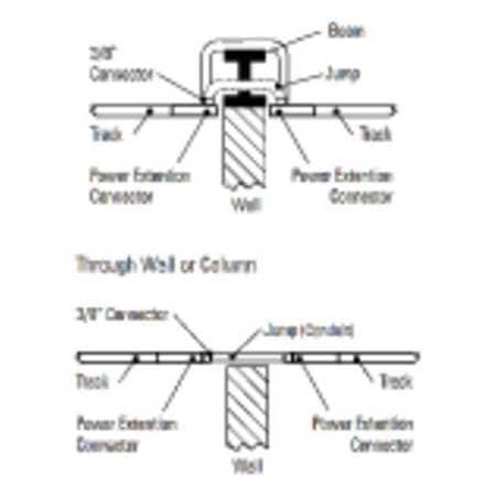 PHILIPS LIGHTOLIER 6046NBK POWER EXTENSION CONNECTOR BLK 2-23/32 L