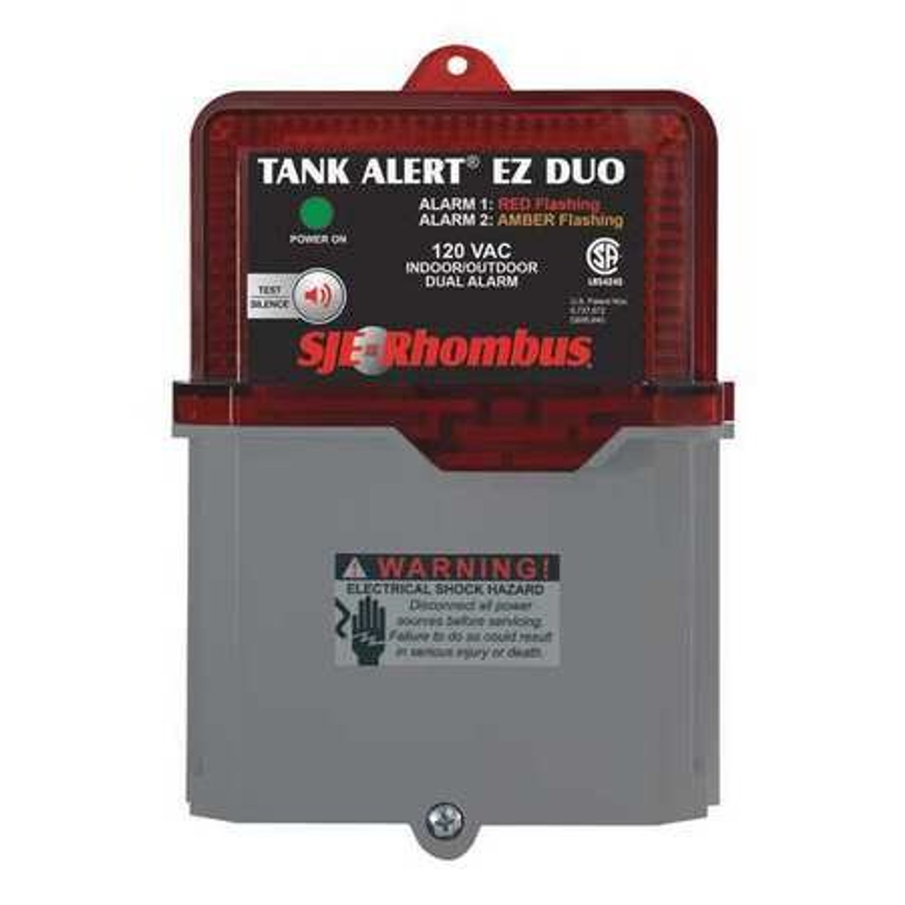 SJE-RHOMBUS 1052374 DUAL LEVEL ALARM 120VAC 5A 3.8W.82DB