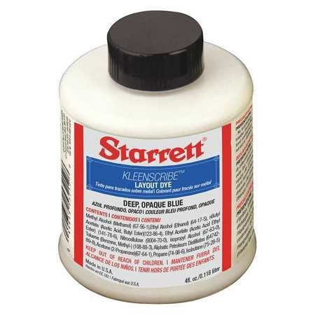 STARRETT 1610-4 BLUE LAYOUT DYE- 4 OZ PLASTIC BOTTLE - A