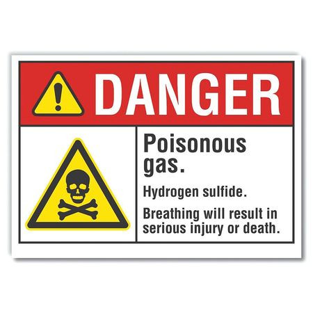 LYLE LCU4-0032-RD_5X3.5 DANGER SIGN 5 W X 3-1/2 H 0.001 THICK