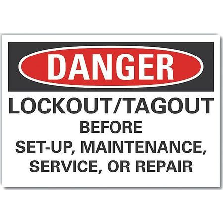 LYLE LCU4-0678-RD_7X5 DANGER SIGN 7 W X 5 H 0.001 THICK