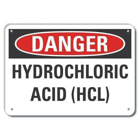 LYLE LCU4-0464-NP_14X10 DECAL PLASTIC DANGER HYDROCHLORIC 14X10 