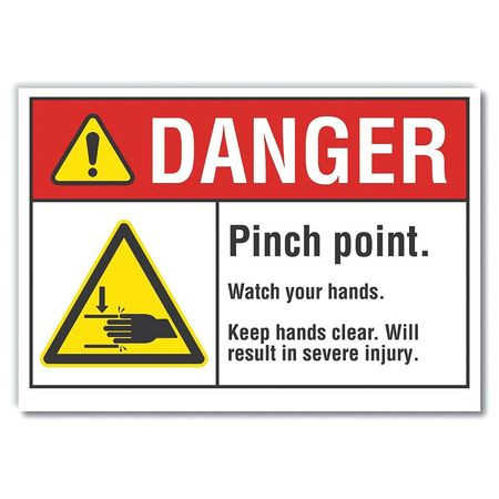 LYLE LCU4-0001-RD_5X3.5 DANGER SIGN 5 W X 3-1/2 H 0.001 THICK