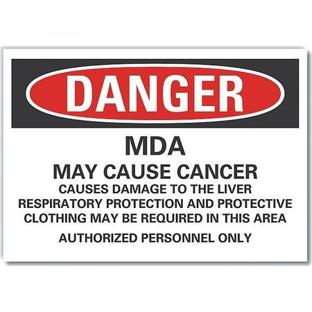 LYLE LCU4-0721-RD_10X7 DANGER SIGN 10 W X 7 H 0.001 THICK