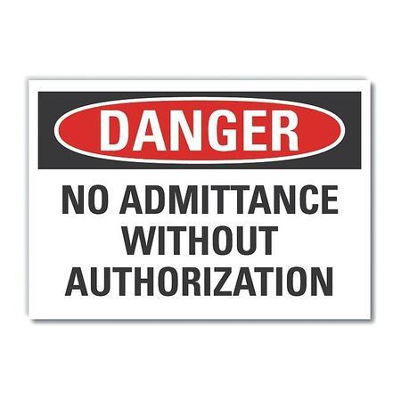 LYLE LCU4-0545-ND_10X7 DECAL DANGER NO ADMITTANCE 10 X7 
