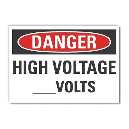 LYLE LCU4-0445-RD_14X10 REFL DECAL DANGER HIGH VOLTAGE 14 X10 