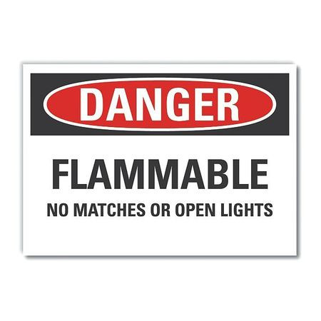 LYLE LCU4-0544-RD_10X7 REFL DECAL DANGER FLAMMABLE NO 10 X7 