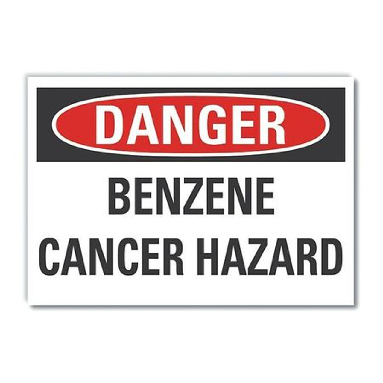 LYLE LCU4-0442-RD_10X7 REFL DECAL DANGER BENZENE 10 X7 