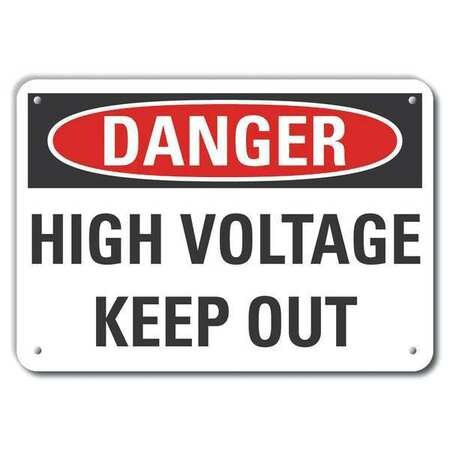 LYLE LCU4-0441-RA_10X7 REFL ALUM DANGER HIGH VOLTAGE 10 X7 
