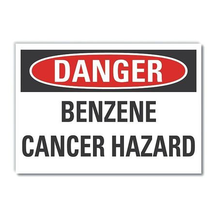 LYLE LCU4-0442-RD_14X10 REFL DECAL DANGER BENZENE 14 X10 