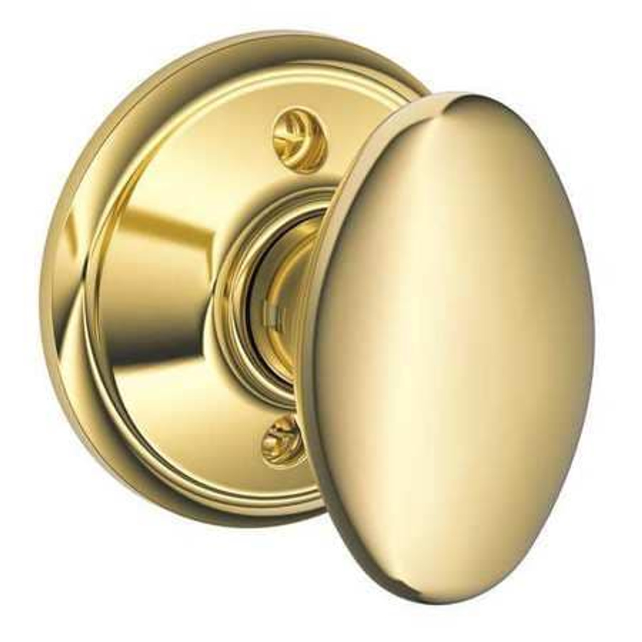 SCHLAGE F170 SIE 605 SINGLE DUMMY, SIENA KNOB, BRIGHT BRASS