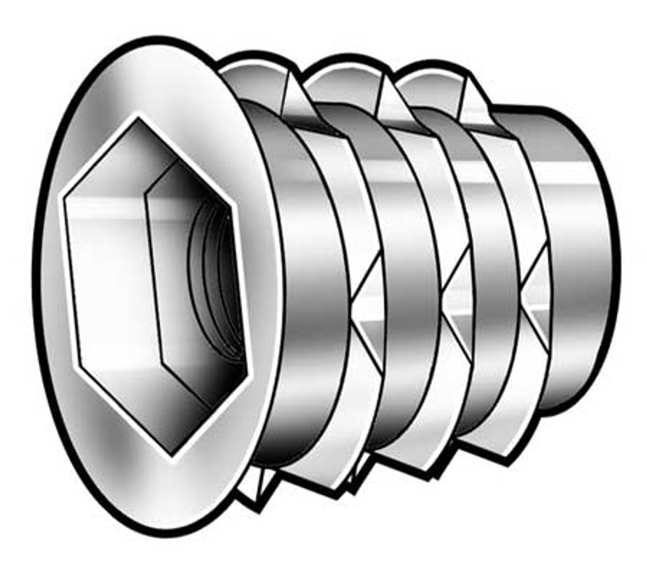 GRAINGER GLOBAL SOURCING 4KXT8 THREAD INSERT HEX 10-24 PK1000