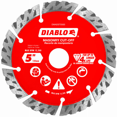 FREUD DMADST0500 DIAMOND SEGMENTED TURBO CUT-OFF, MASONRY