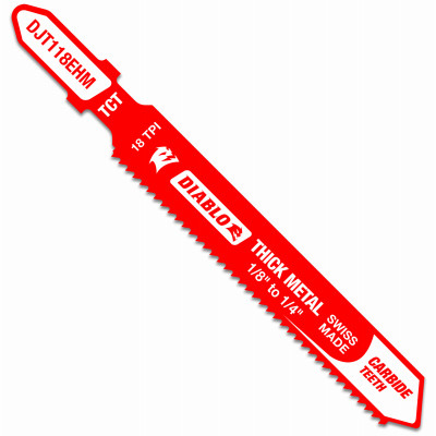 FREUD DJT118EHM T-SHANK JIGSAW BLADE, CARBIDE, FOR THICK