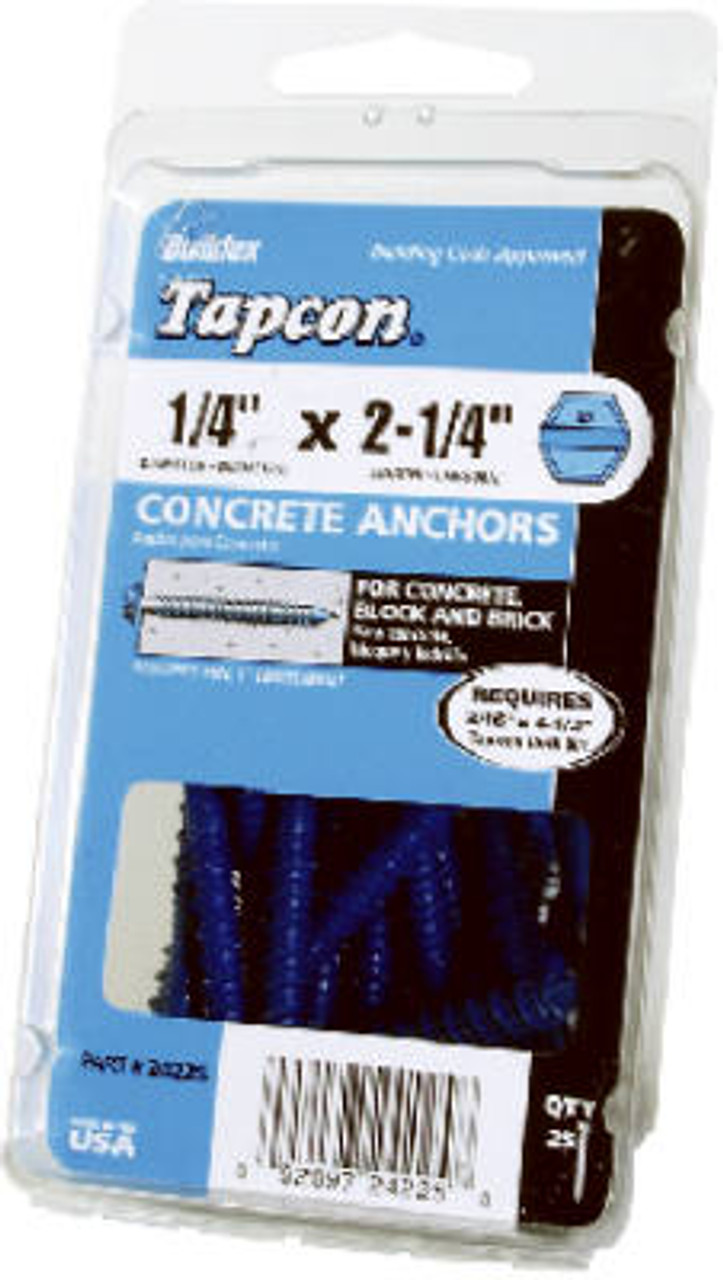 ITW GLOBAL BRANDS 24230 SCREW ANCHOR HH 1/4 X 2-3/4IN 