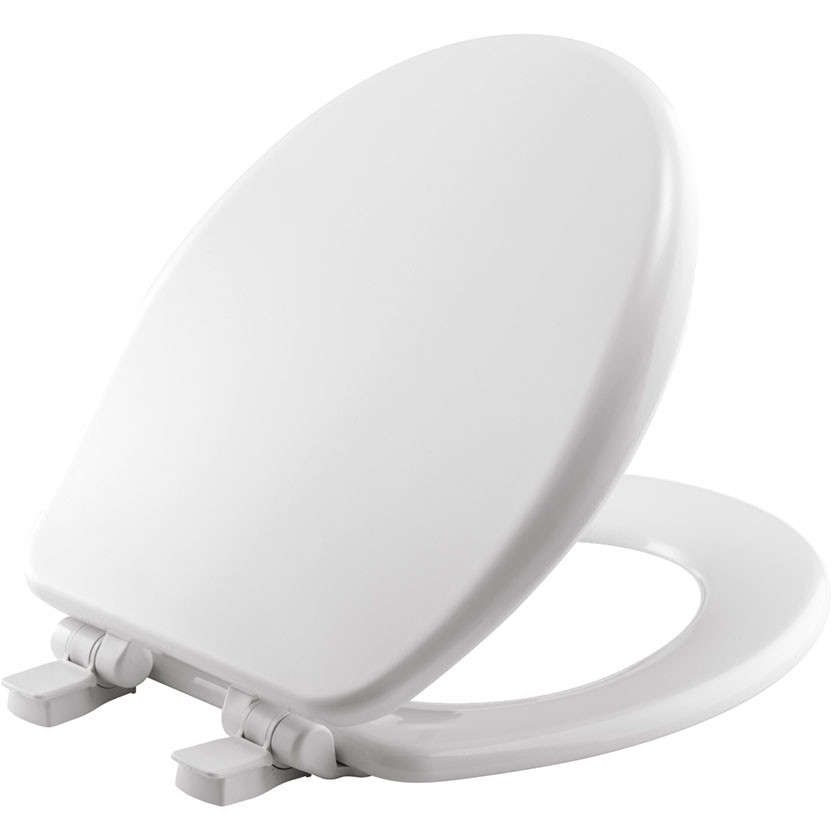 BEMIS MFG 64SLOW-000 SEAT TOILET HD MLDWOOD RND WHT