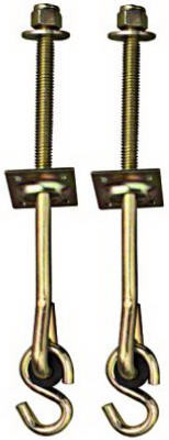 NATIONAL MANUFACTURING SALES CO. N264-077 MACHINE SCREW SWING HOOK KIT, 2-PK.