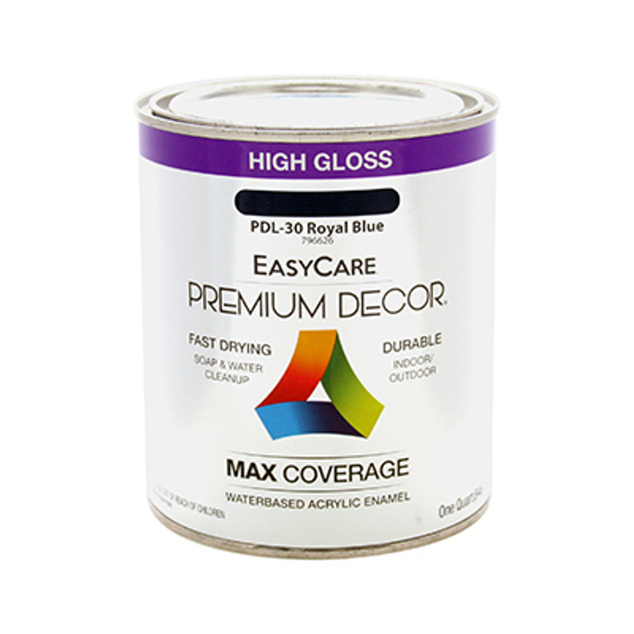 TRUE VALUE MFG COMPANY PDL30-QT PREMIUM DECOR ROYAL BLUE GLOSS ENAMEL PA