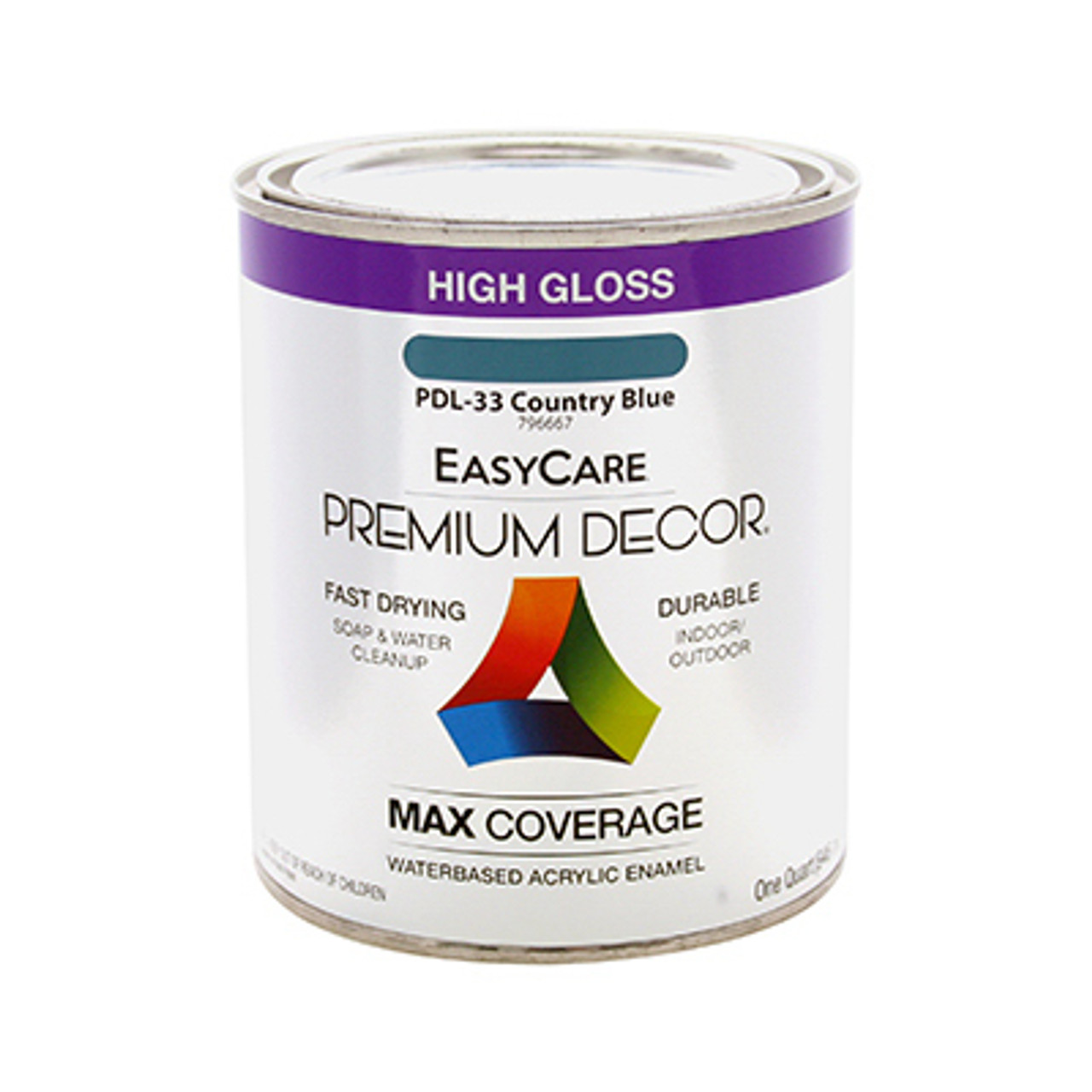 TRUE VALUE MFG COMPANY PDL33-QT PREMIUM DECOR COUNTRY BLUE GLOSS ENAMEL 
