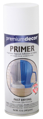TRUE VALUE MFG COMPANY PDS10-AER PREMIUM DECOR SPRAY PRIMER, WHITE, 12-OZ