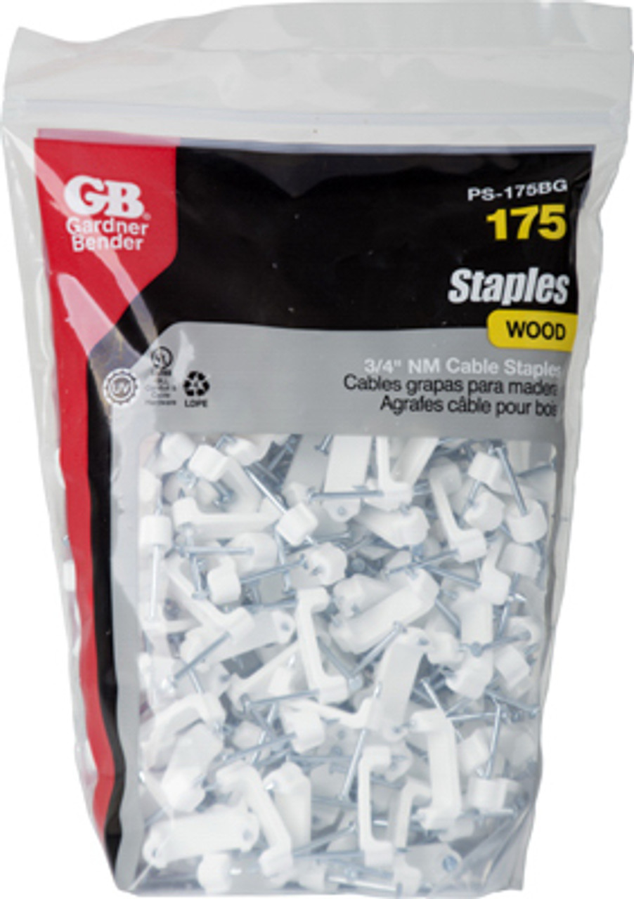ECM INDUSTRIES LLC PS-175BG 3/4-IN. PLASTIC NON-METALLIC CABLE STAPL