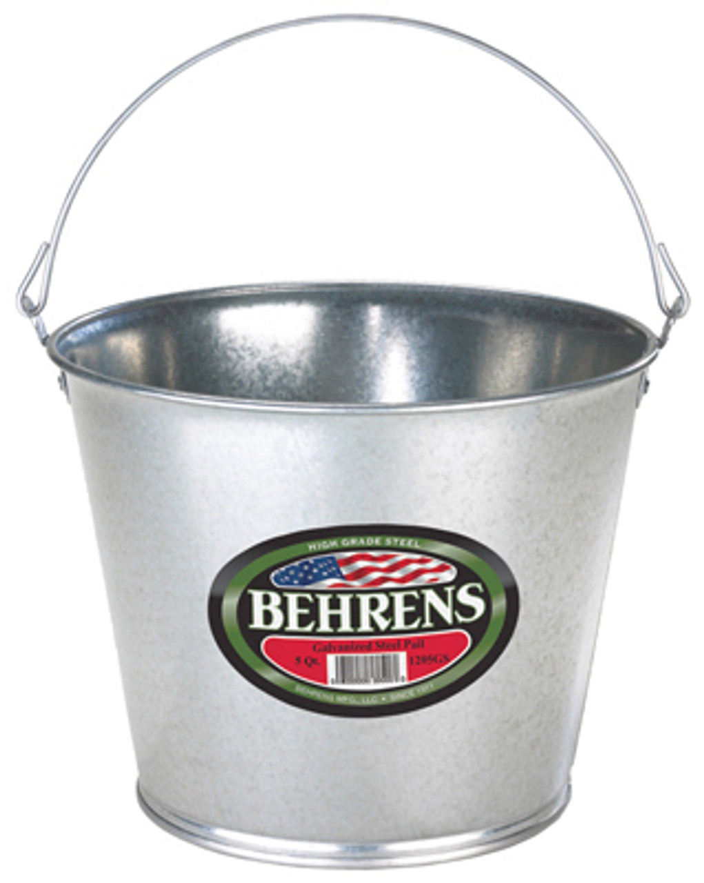 BEHRENS 1205GS GALVANIZED STEEL PAIL, 5-QT.