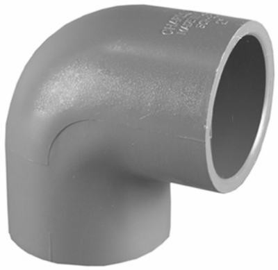 CHARLOTTE PIPE & FOUNDR PVC 08300  1400HA SCHEDULE 80 PVC ELBOW, 90 DEGREE, GRAY, 