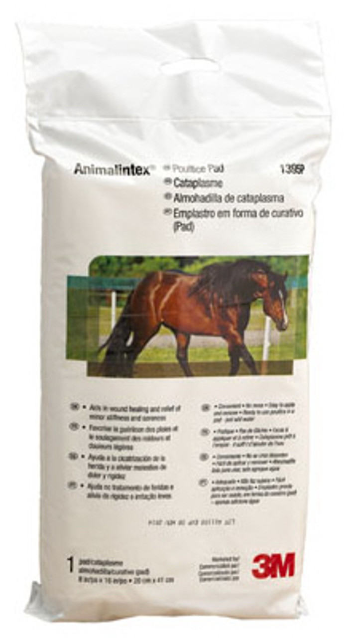 3M 1395P ANIMALINTEX HORSE HOOF POULTICE PAD, 8 X