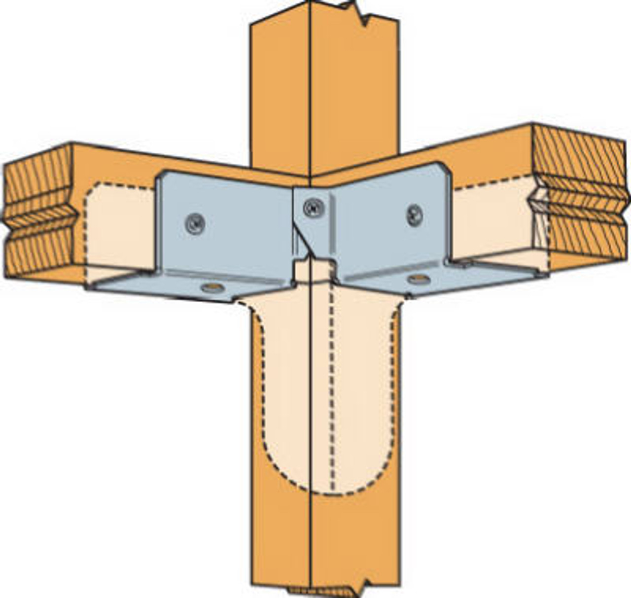 SIMPSON STRONG-TIE RTC22Z RIGID TIE CONNECTOR, 2X POST, 2X JOIST, 