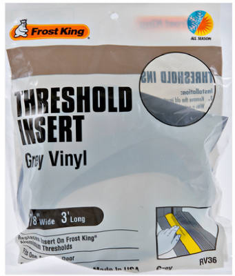 THERMWELL PRODUCTS RV/36H VINYL INSERT FOR ALUMINUM THRESHOLD, GRA