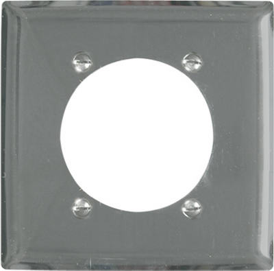 PASS & SEYMOUR S3863C 2-GANG CHROME METAL WALL PLATE