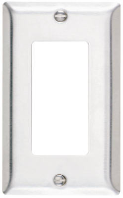 PASS & SEYMOUR SS26CC25 WALL PLATE, 1-GANG, STAINLESS-STEEL