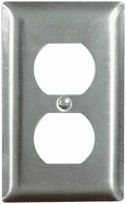 PASS & SEYMOUR SS8CC50 WALL PLATE, DUPLEX OUTLET, STAINLESS STE