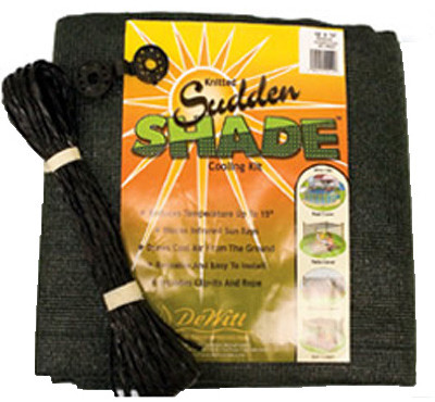 DEWITT COMPANY SSR12BLK SUDDEN SHADE FABRIC, 12 X 12-FT., BLACK