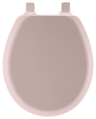 BEMIS MFG 41EC 023 ROUND MOLDED WOOD TOILET SEAT, EASY-CLEA