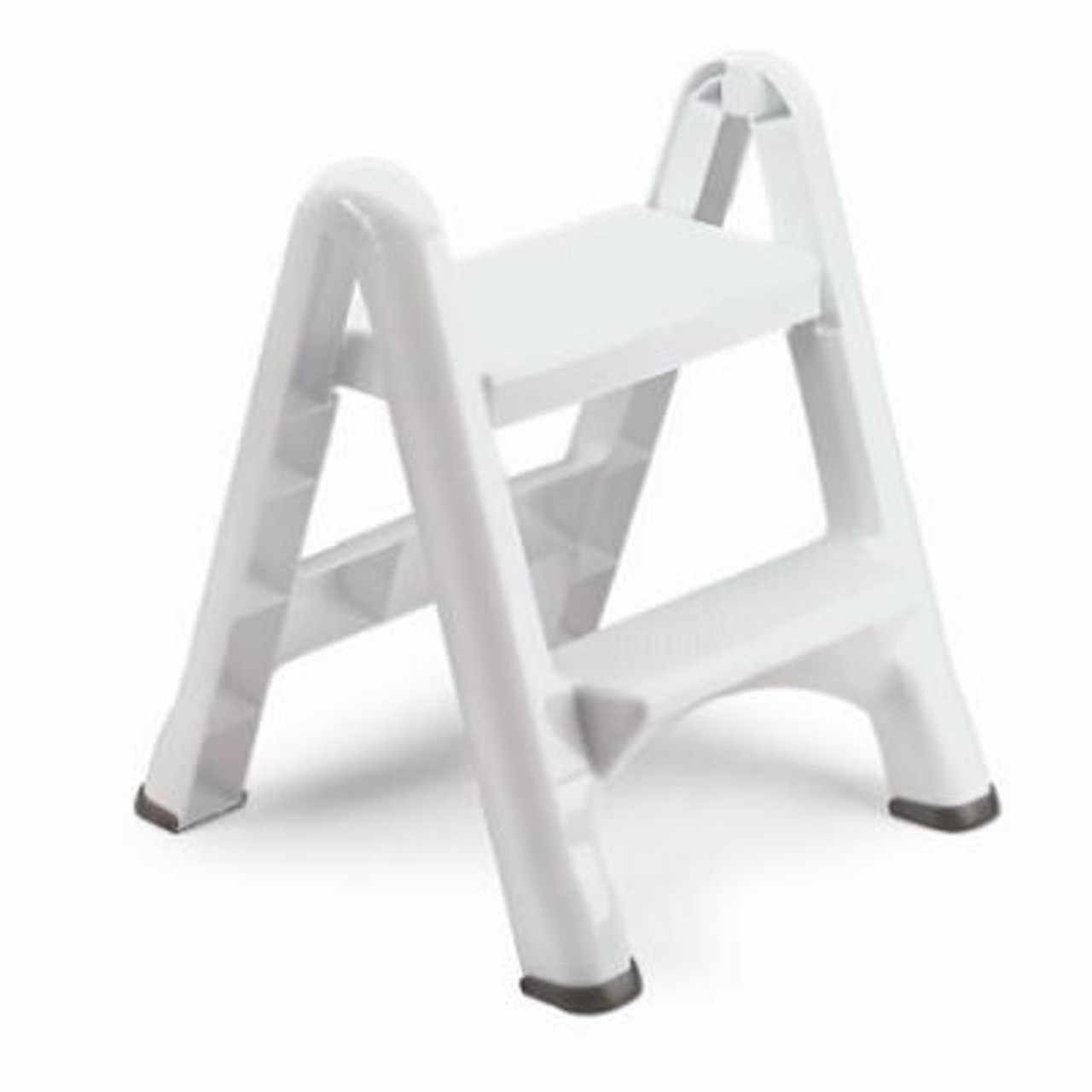 RUBBERMAID COMMERCIAL PRODUCTS 4209-03 WHT FOLDING 2-STEP STOOL, WHITE
