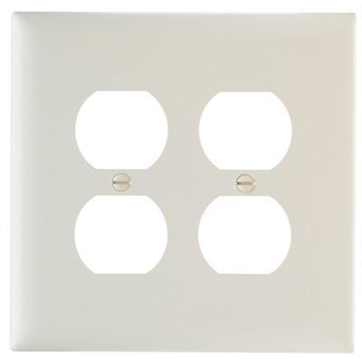 PASS & SEYMOUR TPJ82LACC10 DOUBLE DUPLEX OUTLET OPENING NYLON WALL 