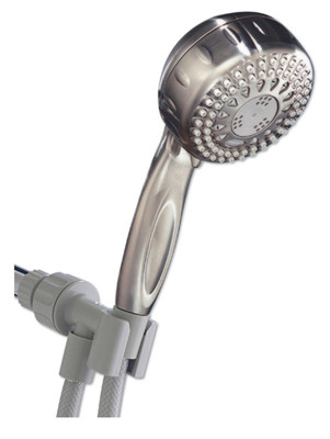 WATER PIK TRS559E SHOWERHEAD, HANDHELD, 5 SETTINGS, BRUSHE