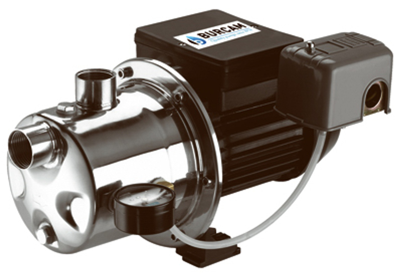BURCAM PUMPS INC 506518SS SHALLOW WELL JET PUMP, STAINLESS STEEL,  BURCAM PUMPS INC 506518SS SHALLOW WELL JET PUMP, STAINLESS STEEL,
