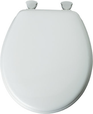BEMIS MFG 44ECA 000 ROUND MOLDED WOOD TOILET SEAT, EASY-CLEA