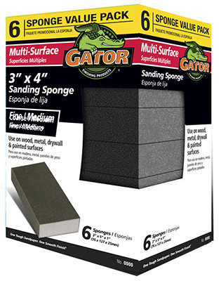 ALI INDUSTRIES 4199 SANDING SPONGE, FINE/MEDIUM, 3 X 4-IN., 