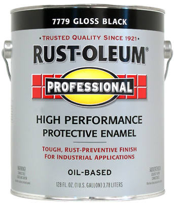 RUST-OLEUM 7779-402 PROFESSIONAL ENAMEL COATING, GLOSS BLACK